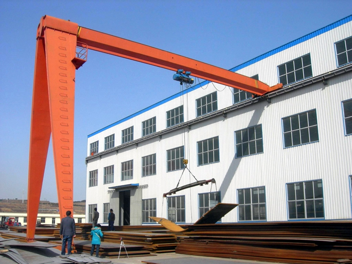 Single Girder Semi Goliath Semi Gantry Frame Crane